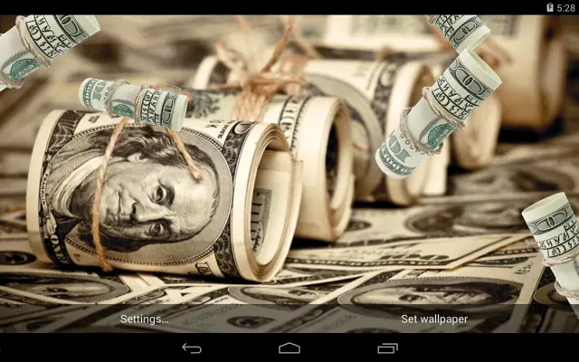 Dollars Live Wallpaper android App screenshot 1